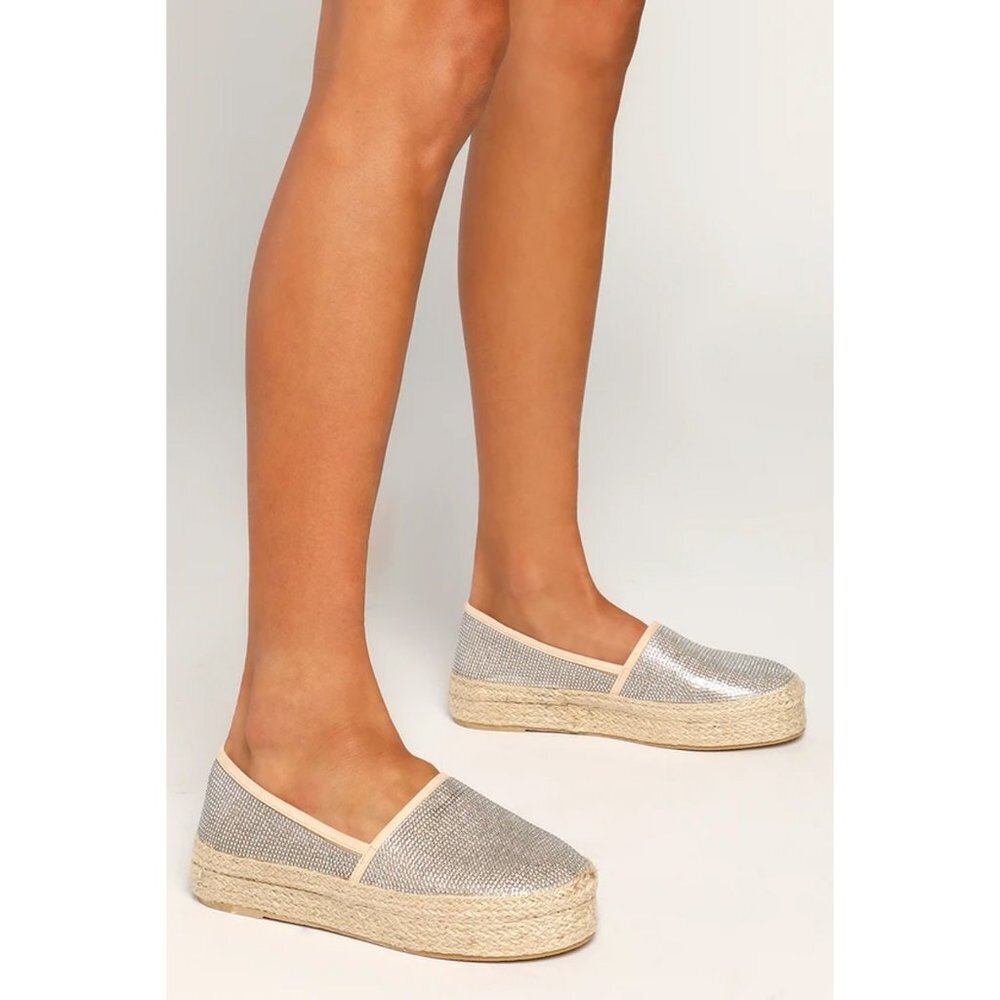 ZiA Metallic Espadrilles in‎ Silver Women Size 6.5